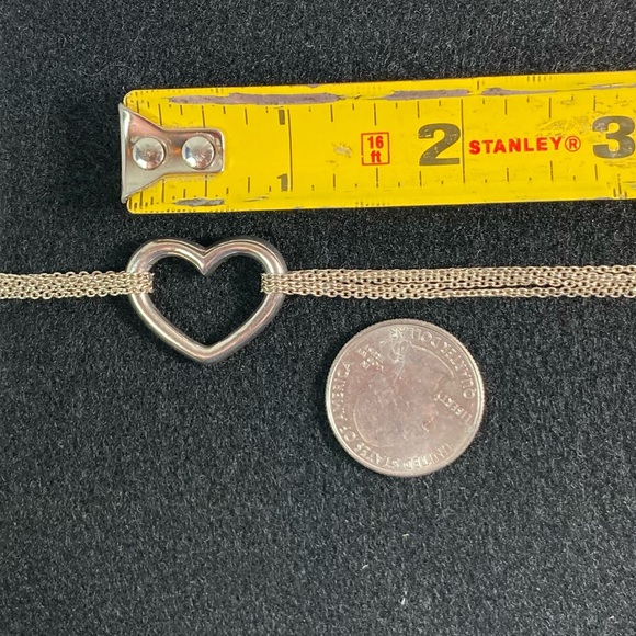 Vintage 2000s Silver Heart Necklace - Picture 1 of 4